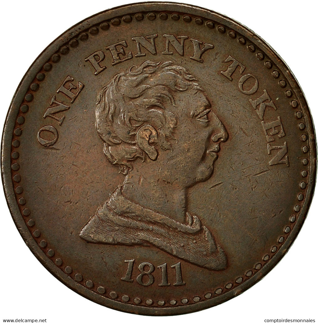 Monnaie, Grande-Bretagne, Civitas Bristol, Penny Token, 1811, TTB, Cuivre - C. 1 Penny