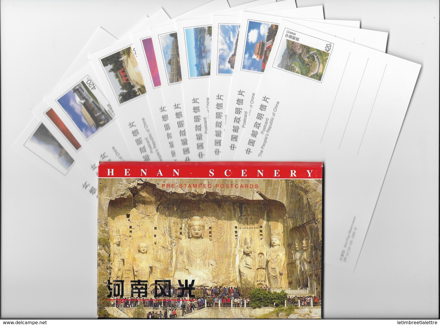 ⭐ Chine - Entiers Postaux Pochette De 10 Cartes Par Avion ⭐ - Postales