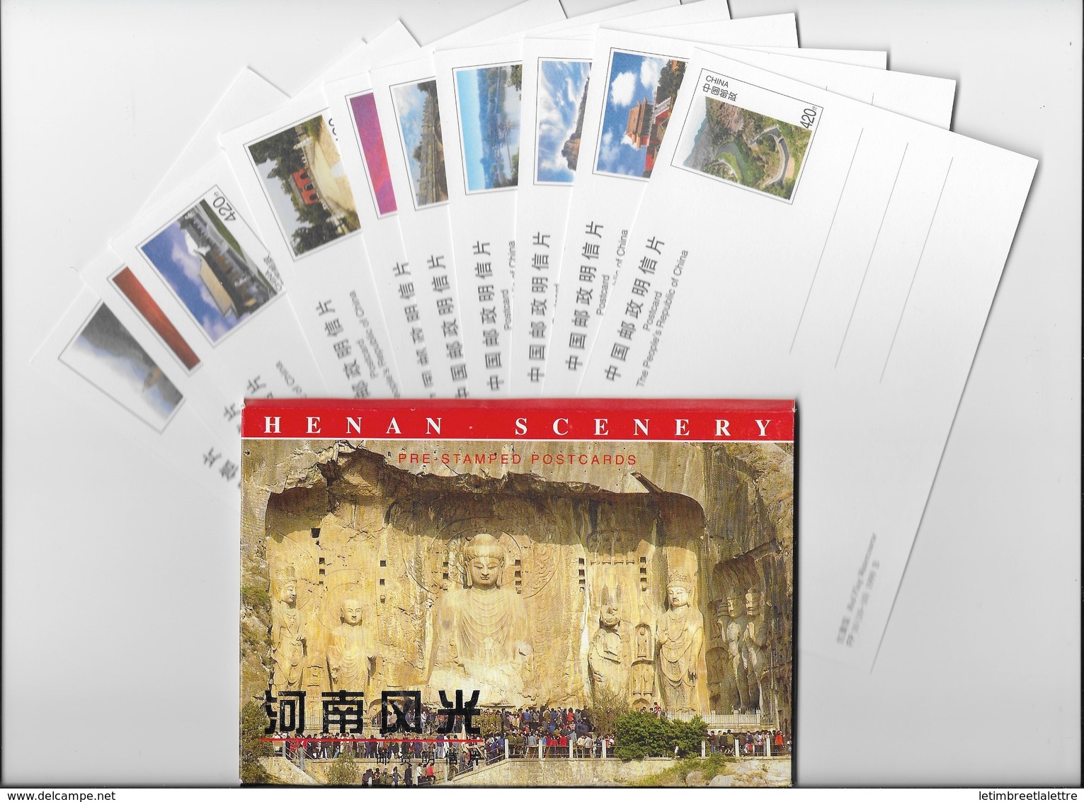⭐ Chine - Entiers Postaux Pochette De 10 Cartes Par Avion ⭐ - Postkaarten