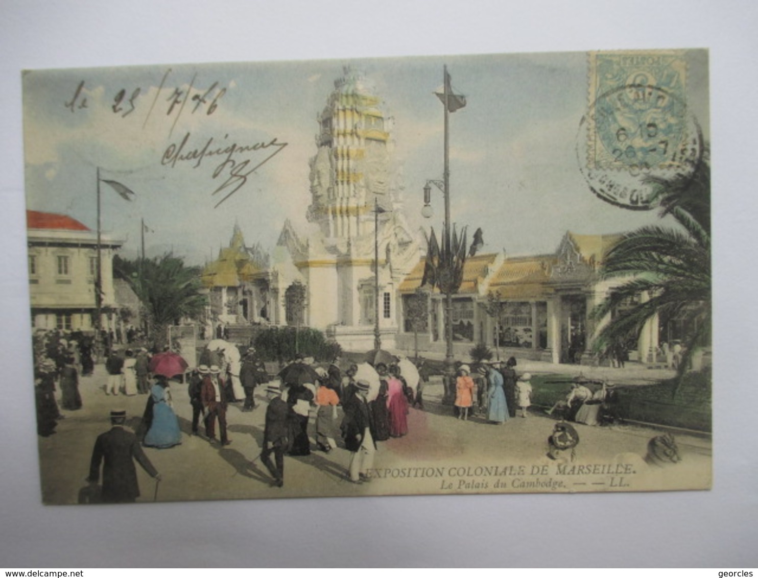 MARSEILLE  13    EXPOSITION  COLONIALE  1906  -  PALAIS DU CAMBODGE       TRES ANIME      TTB - Expositions Coloniales 1906 - 1922