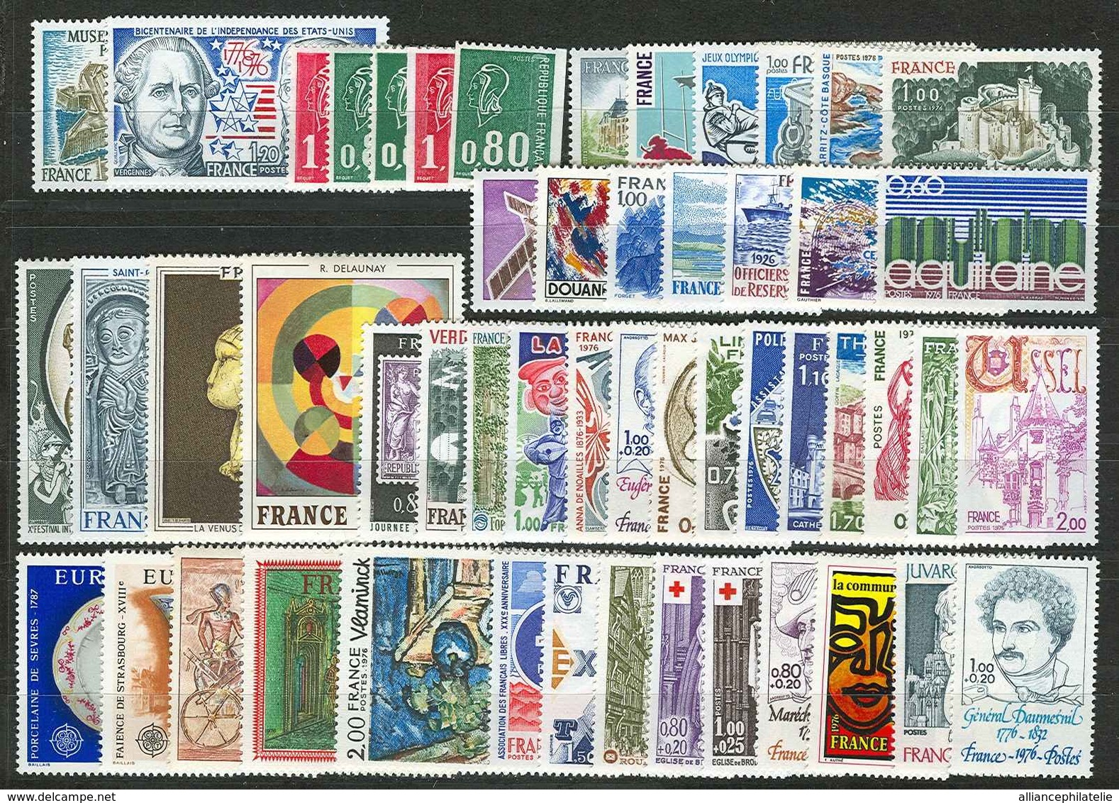 Lot N°7260 France Année Complète 1976 Neuf ** LUXE - 1970-1979