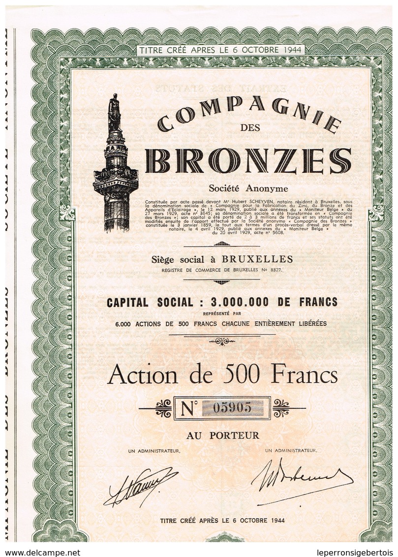 Action Ancienne - Compagnie Des Bronzes - Industrie