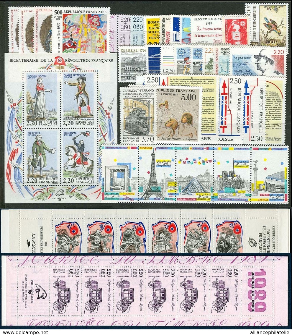 France Année Complète 1989 + Carnets Neuf ** LUXE - 1980-1989