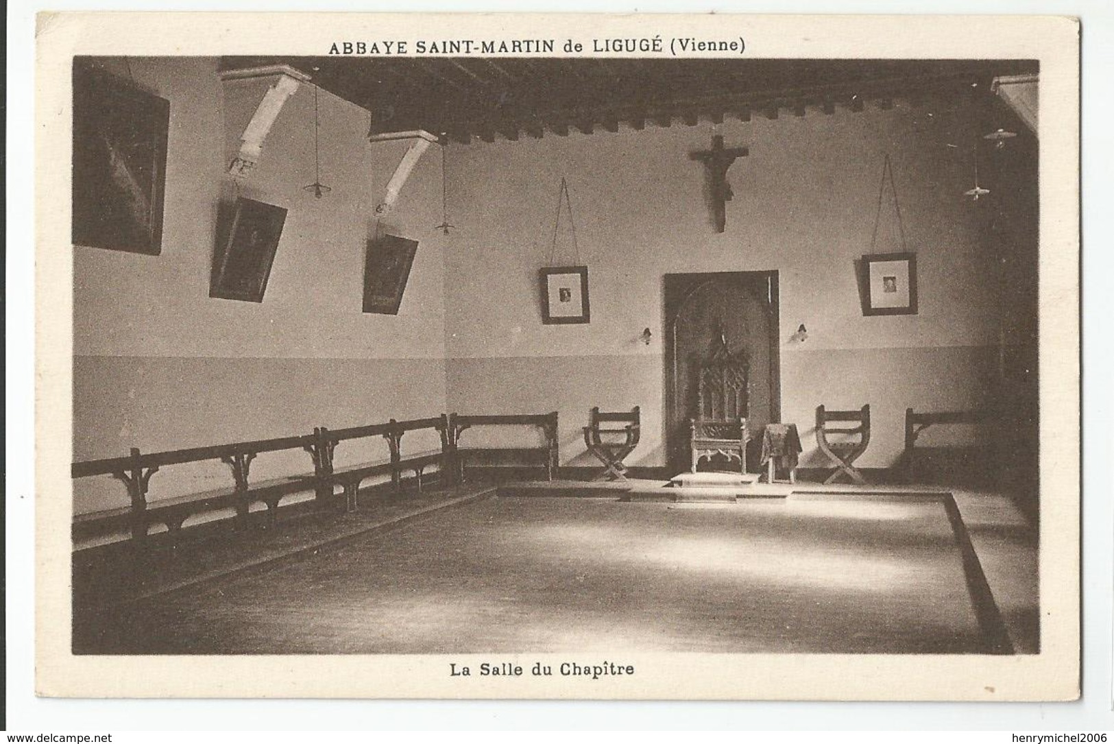 86 Vienne Abbaye St Martin De Ligugé La Salle Du Chapitre - Autres & Non Classés