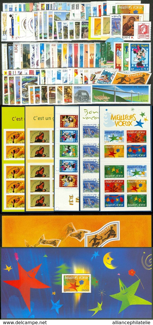 France Année Complète 2004 + Carnets + Blocs Souvenirs NEUF ** LUXE - 2000-2009