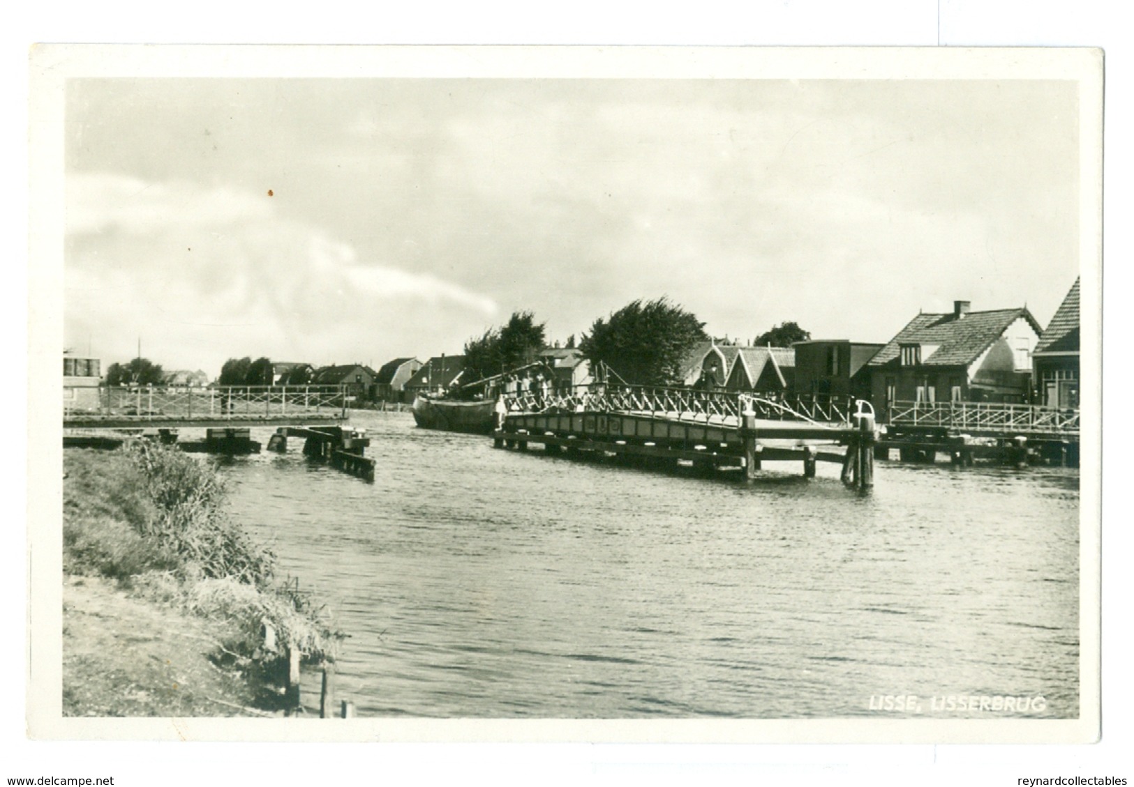 1900's, Netherlands, Lisse, Lisserbrug, Canal. Real Photo Pc, Unused. - Lisse