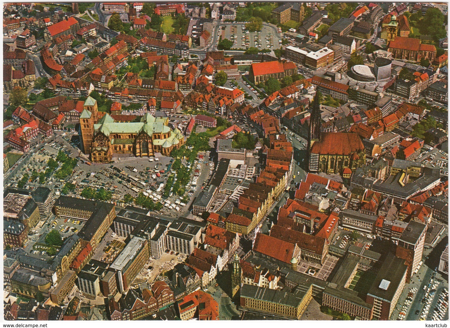 Münster - Luftaufnahme Mit Dom, Lambertikirche Und Prinzipalmarkt - Munster