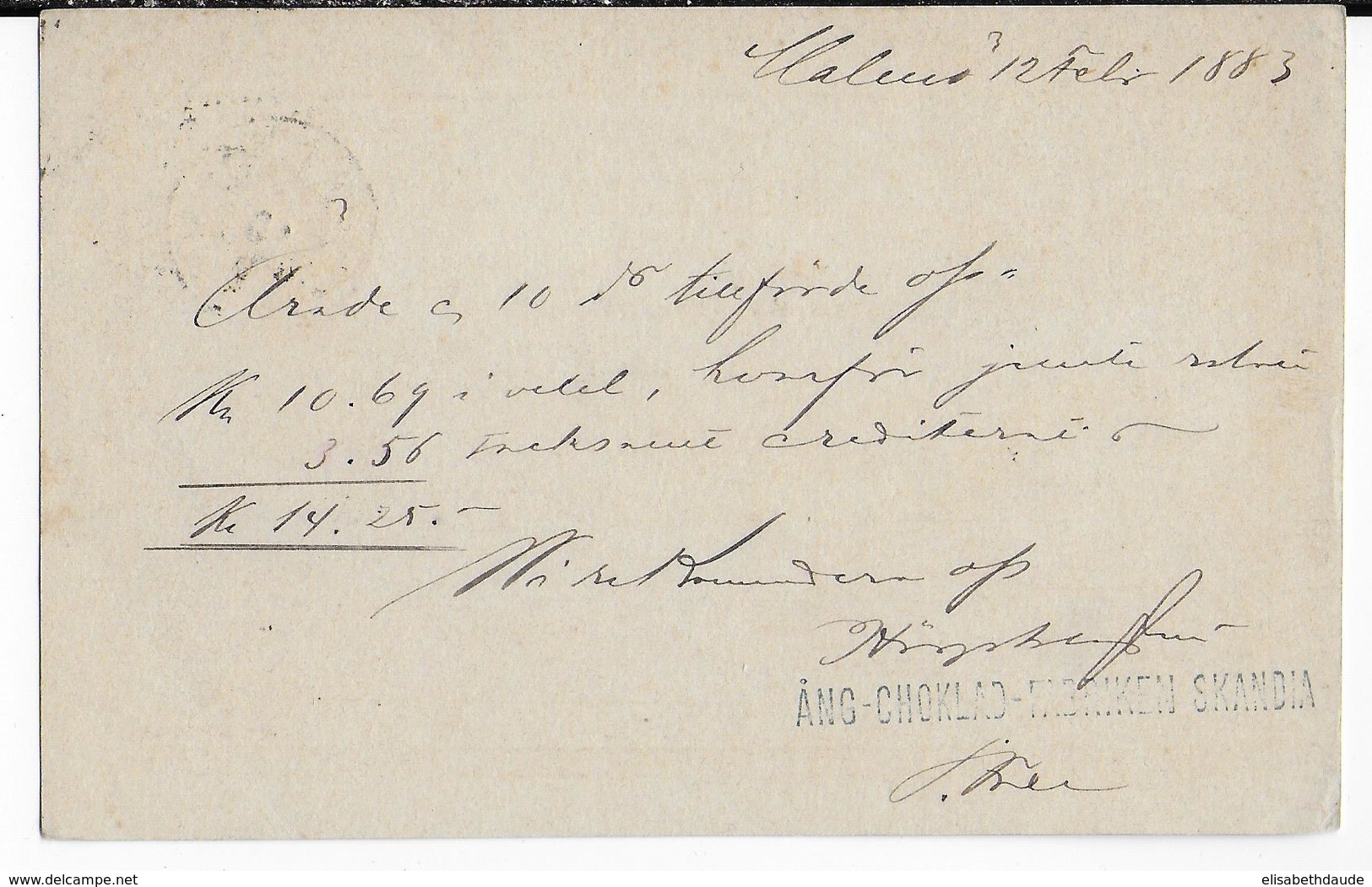 SUEDE - 1883 - CARTE ENTIER POSTAL De MALMÖ - Postwaardestukken