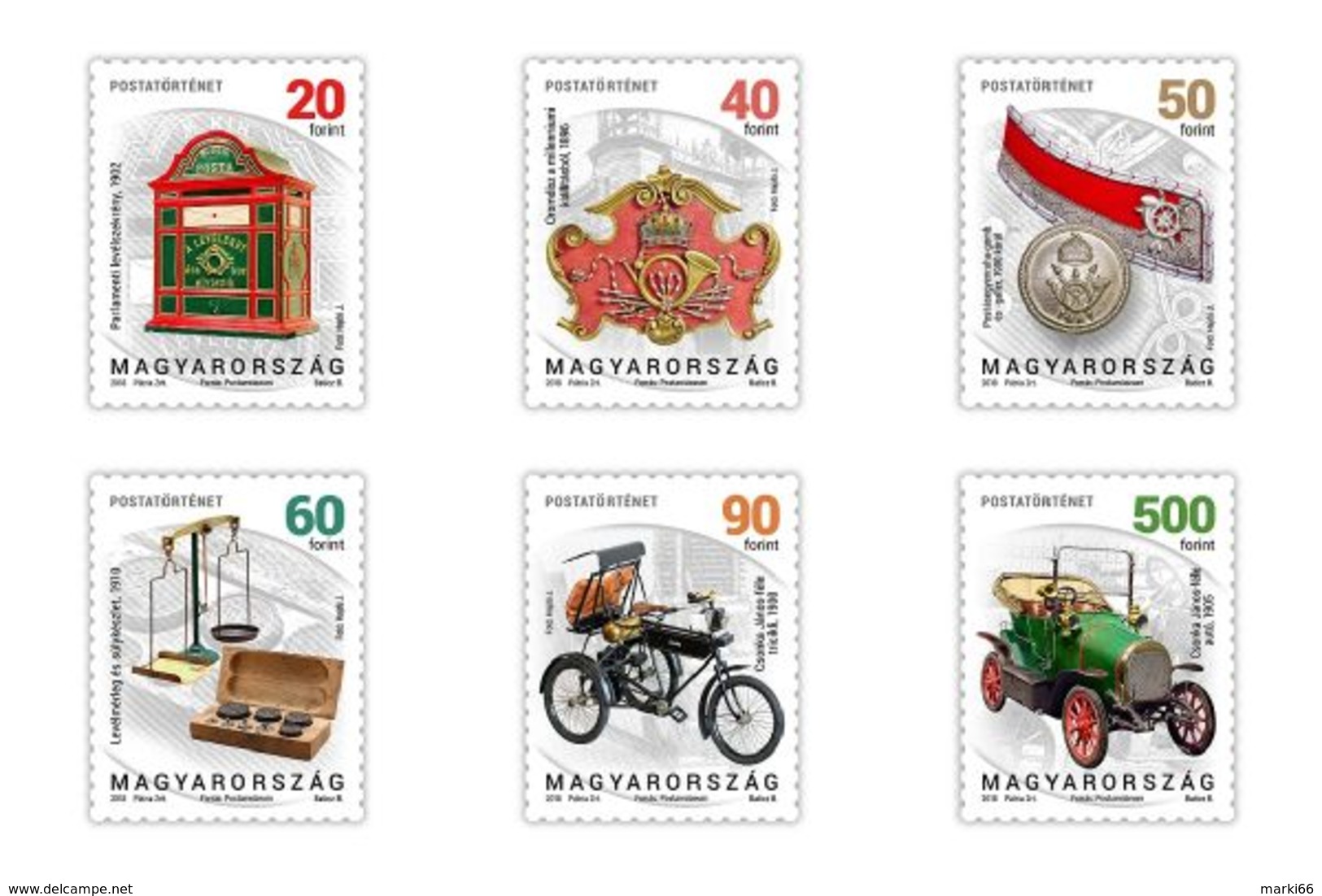 Hungary - 2018 - Postal History, Part II - Mint Definitive Stamp Set - Nuevos