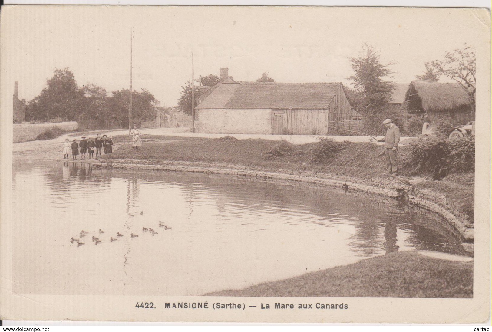 D72 - MANSIGNE - LA MARE AUX CANARDS - (GROUPE D'ENFANTS - UN PECHEUR) - Autres & Non Classés