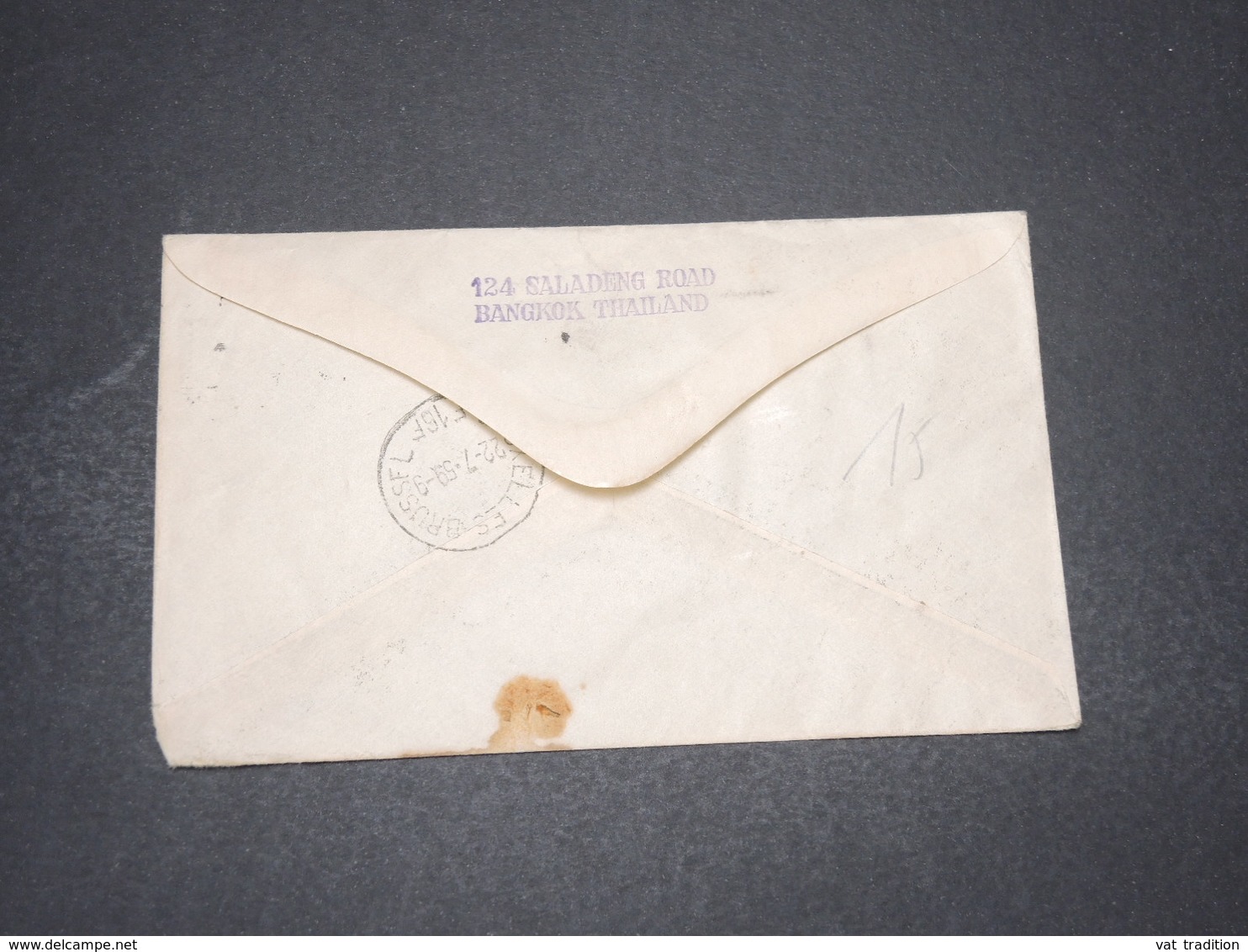 THAÏLANDE - Enveloppe De Bangkok Pour La Belgique En 1959 , Affranchissement Plaisant ( Tricolore En Paire ) - L 16373 - Thaïlande