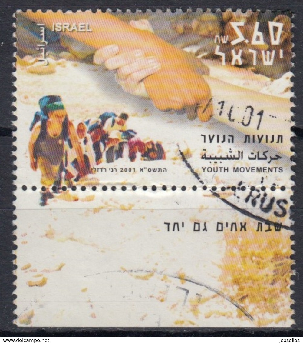 ISRAEL 2001 Nº 1562 USADO CON TAB - Used Stamps (with Tabs)
