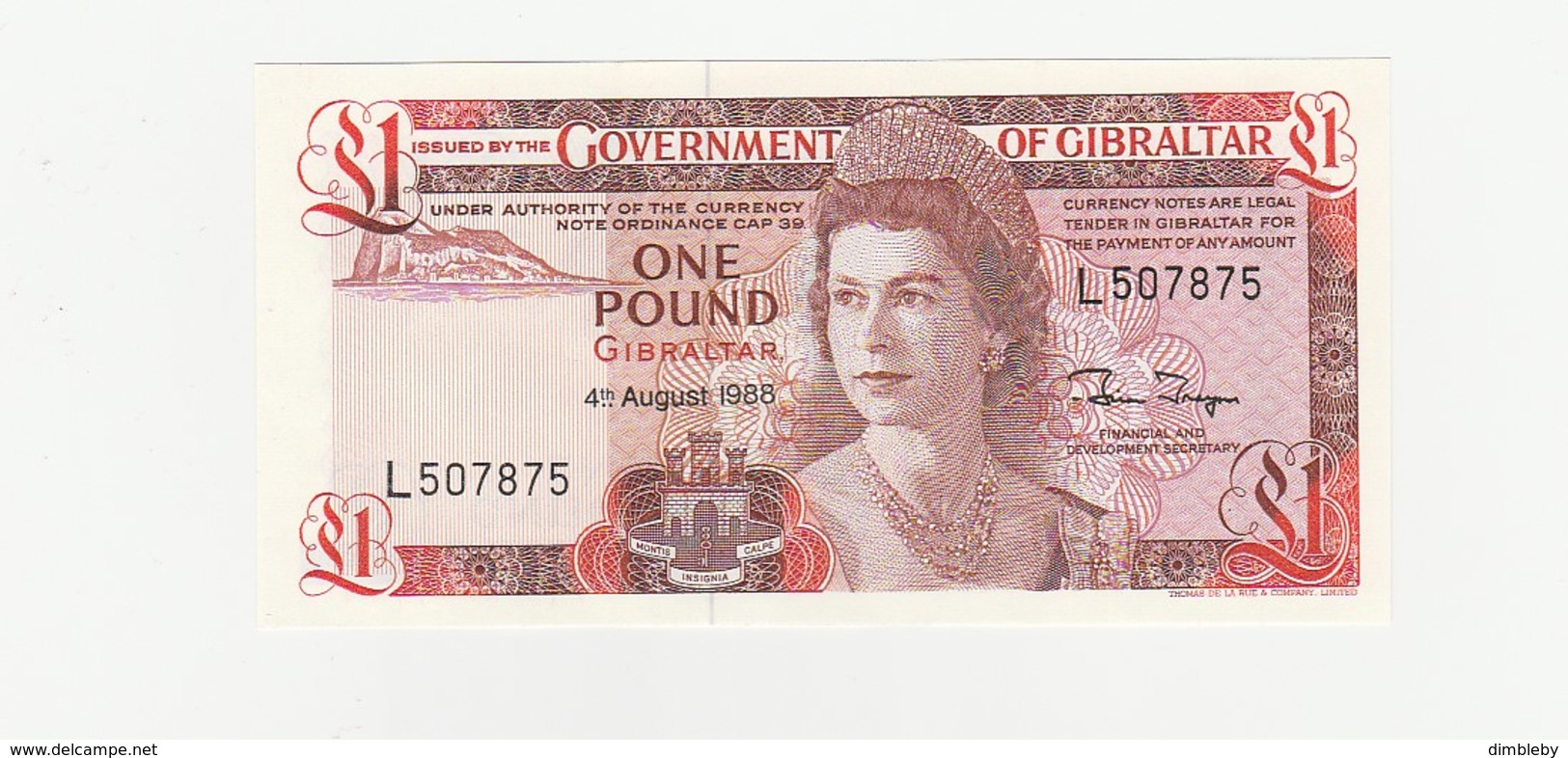 One Pound 1988 UNZ Gibraltar - Gibraltar