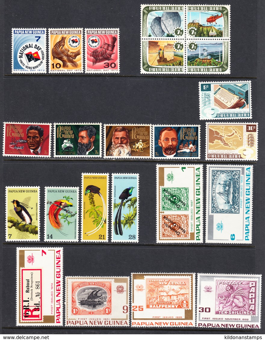 Papua New Guinea 1972-73 Mint No Hinge, Sc# 352-368,389-394, SG - Papua New Guinea