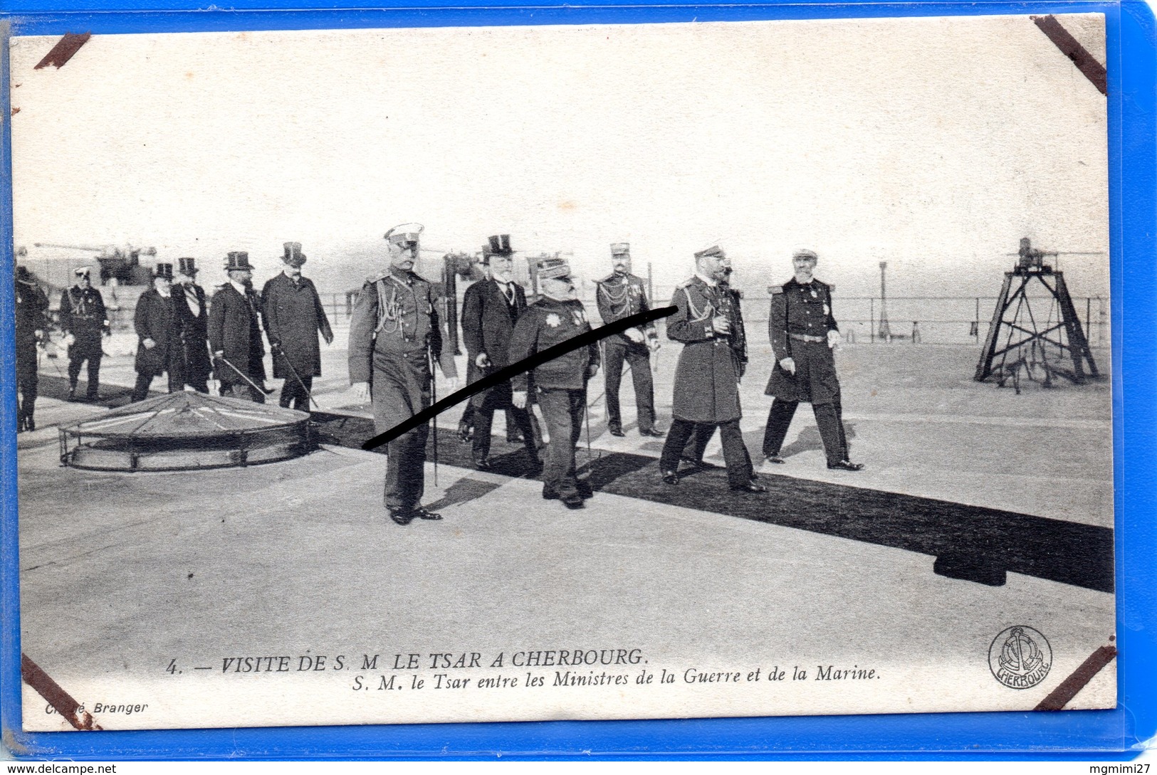 CPA 50 - Visite De S. M. LE TSAR à CHERBOURG - S. M. Le Tsar Entre Les Ministres De La Guerre Et De La Marine - Cherbourg