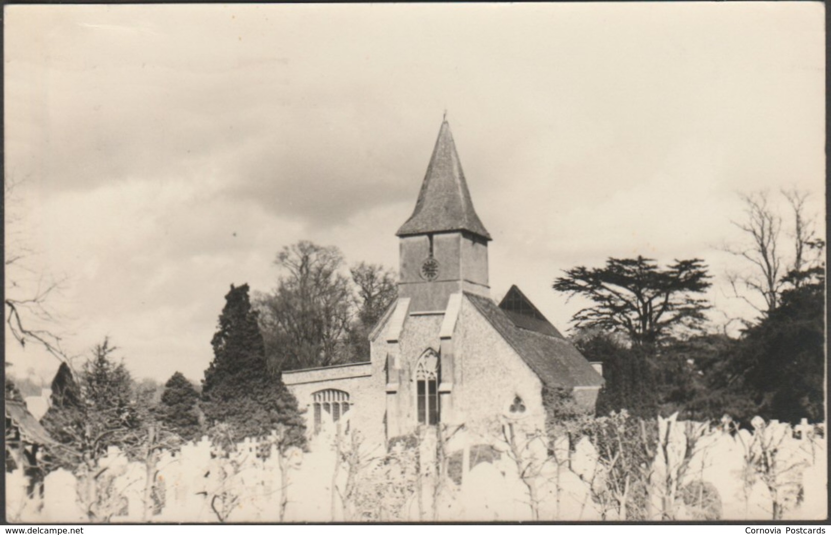 Unidentified Church, Possibly Surrey Or Kent, 1948 - RP Postcard - To Identify