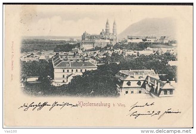 CPA KLOSTERNEUBURG- TOWN PANORAMA, MONASTERY - Klosterneuburg