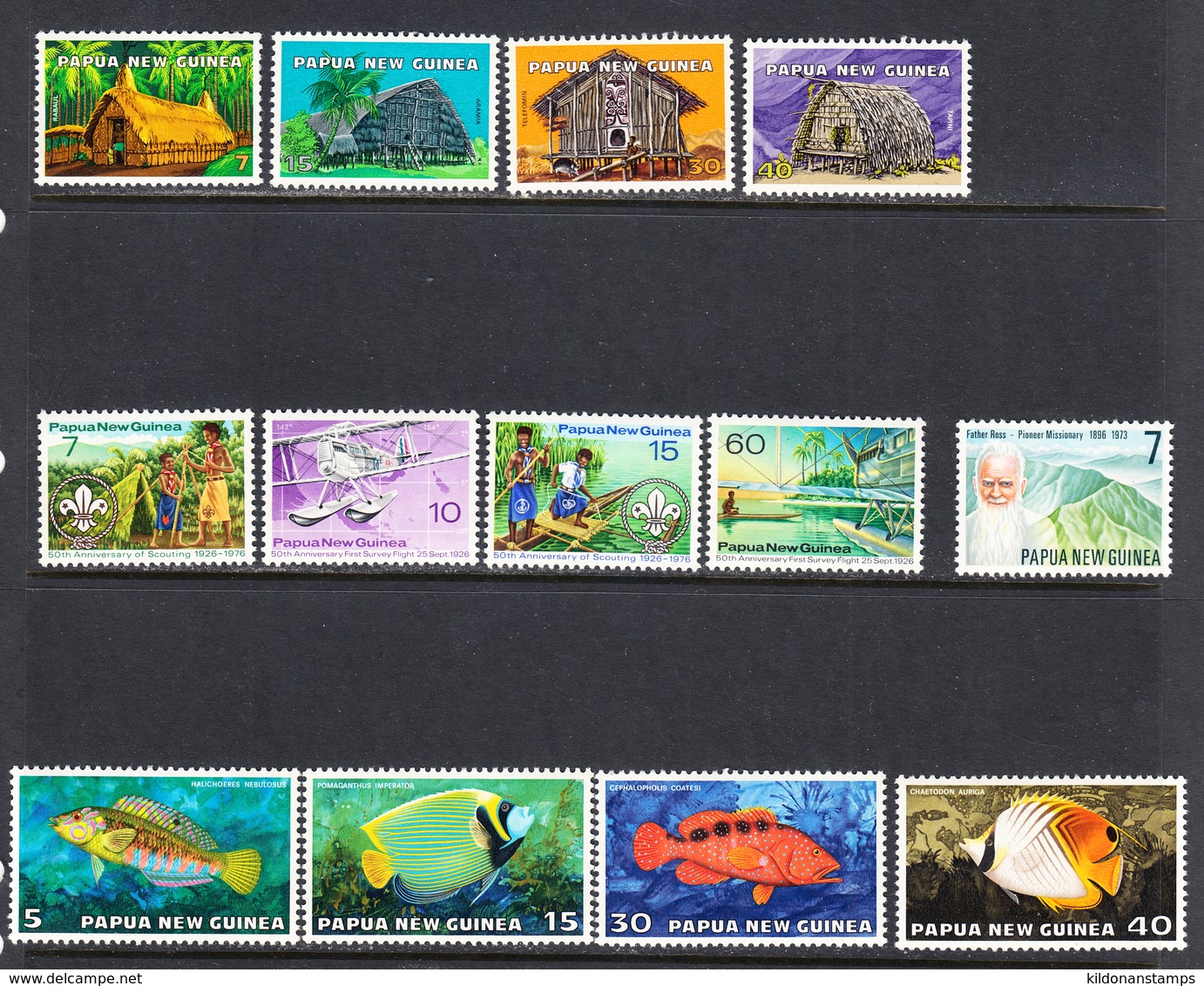 Papua New Guinea 1976, Mint No Hinge, Sc# 433-445, SG - Papua New Guinea