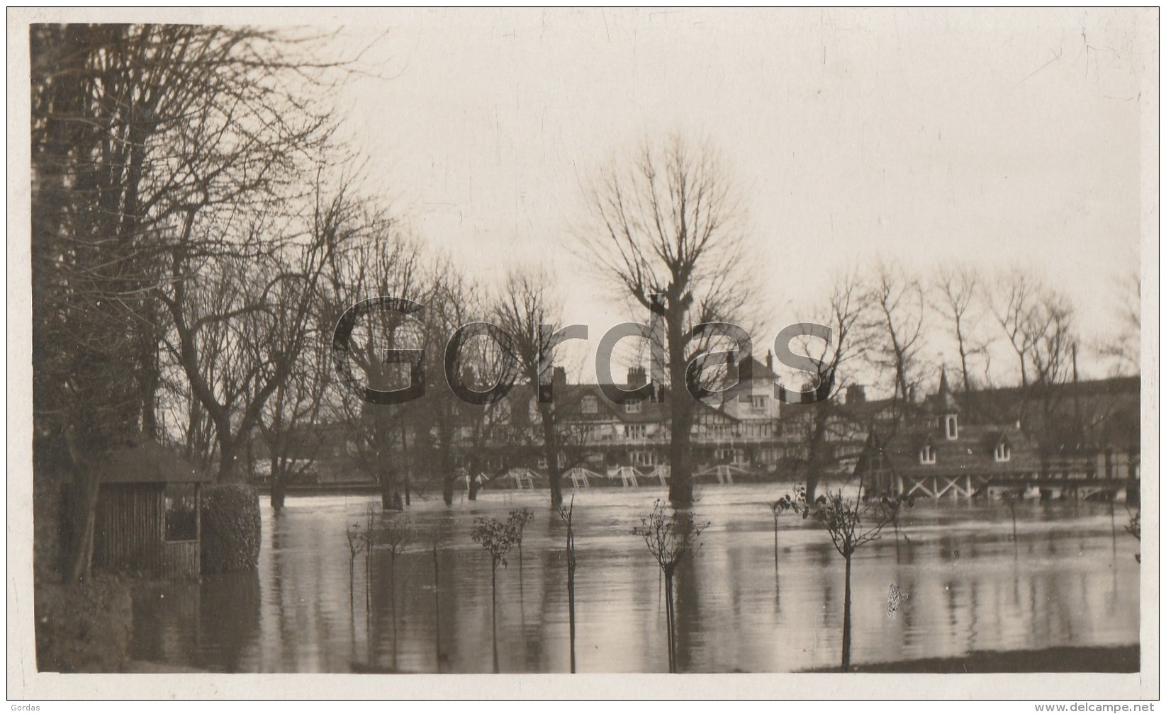 UK - Maidenhead - 1927 - Flooding - Photo 140x80mm - Windsor