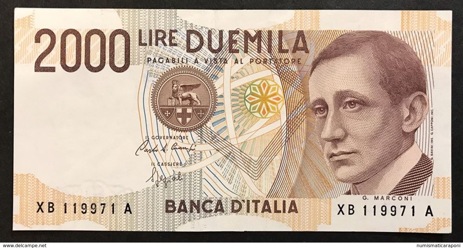 2000 Lire Marconi Serie Sostitutiva Xb 1992 Sup LOTTO 1825 - 2000 Liras