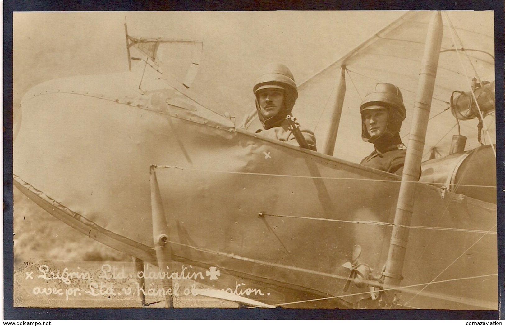 Aviation - Aviateur Militaire Suisse Marcel Lugrin Et Observateur De Kaenel - Weltkrieg 1914-18