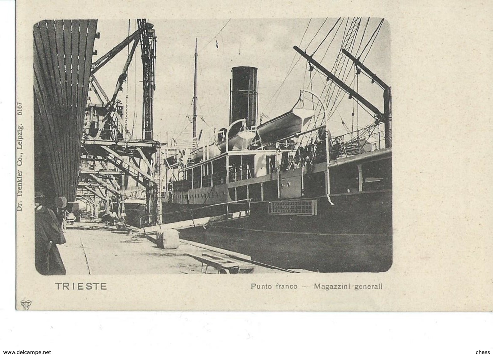 Cpa-Italie-Trieste-punto Franco-Magazzini Generali - Trieste