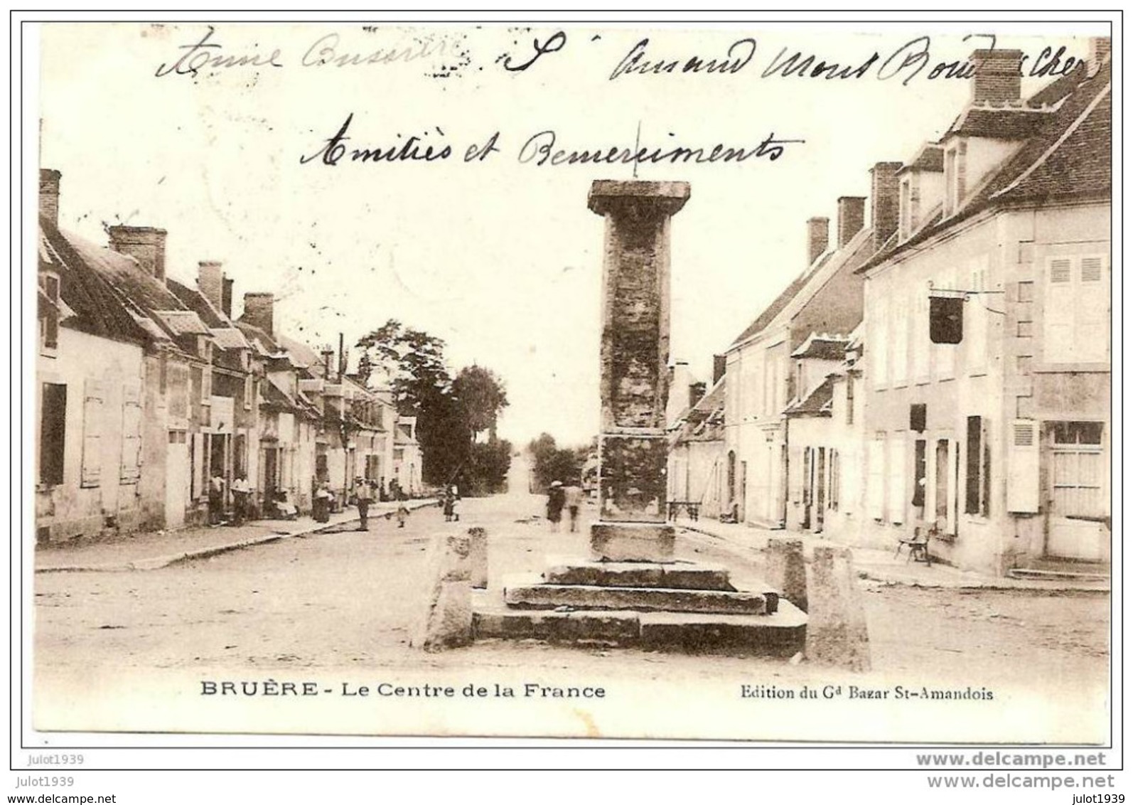 BRUERE ..-- 18 . CHER ..-- Le Centre De La France . 1903 Vers BRUXELLES . - Saint-Amand-Montrond