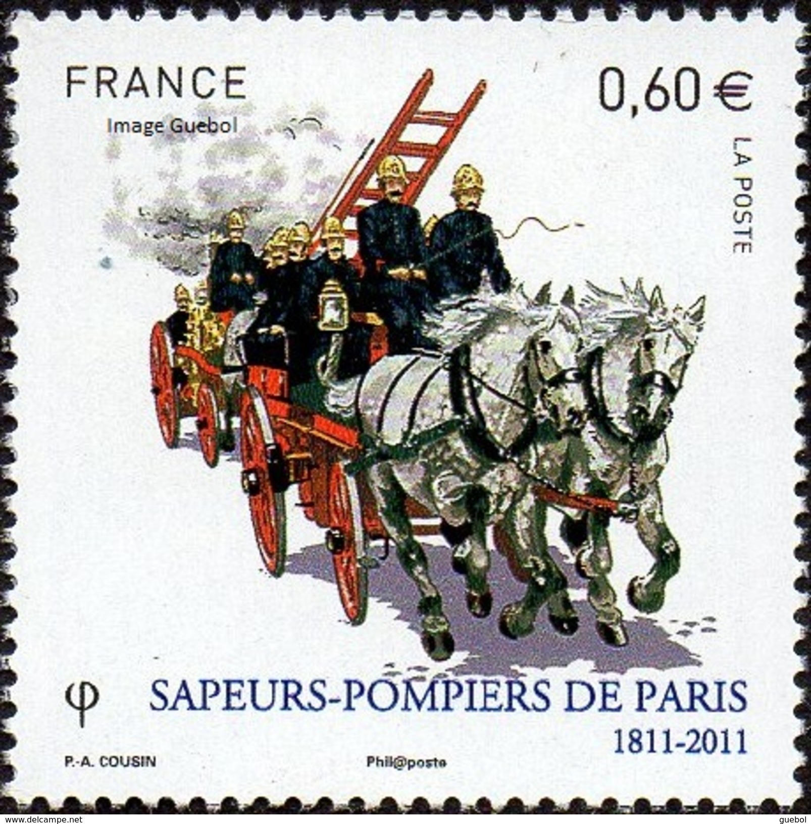 France N° 4582.** Protection Civile - Sapeurs Pompiers - Voiture, Chevaux Et Tenue En 1911 - Ungebraucht