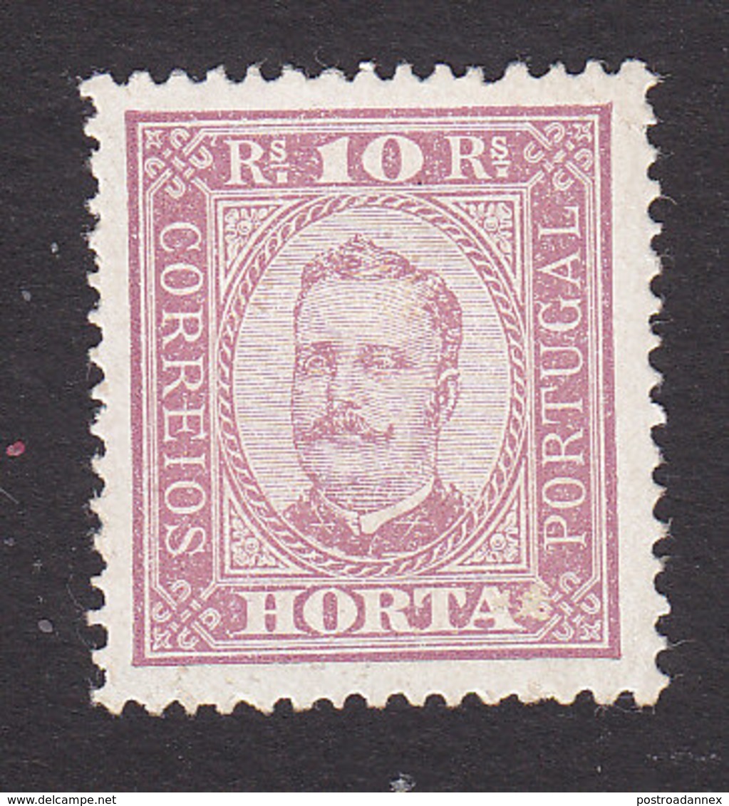 Horta, Scott #2, Mint Hinged, King Carlos, Issued 1892 - Horta