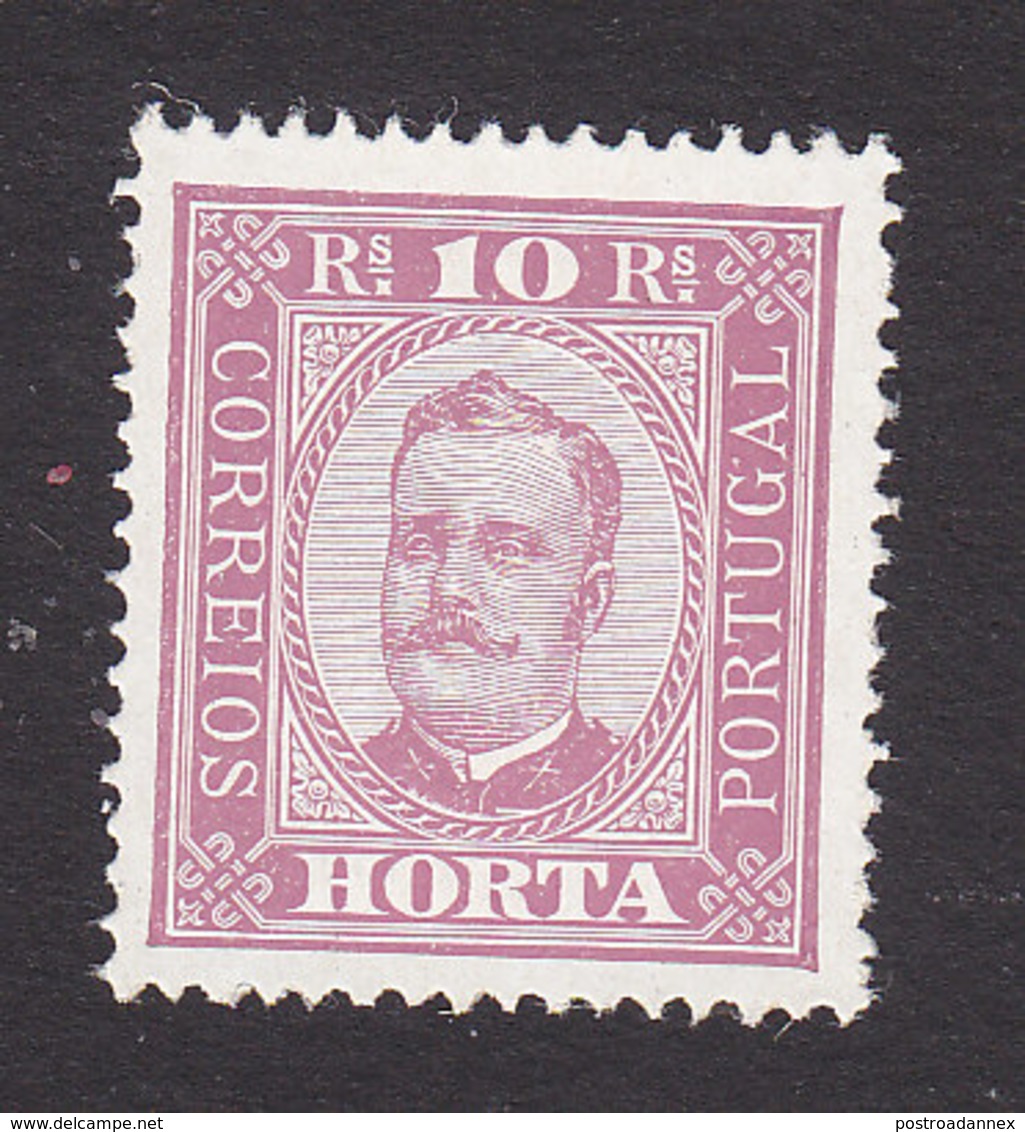 Horta, Scott #2, Mint No Gum, King Carlos, Issued 1892 - Horta