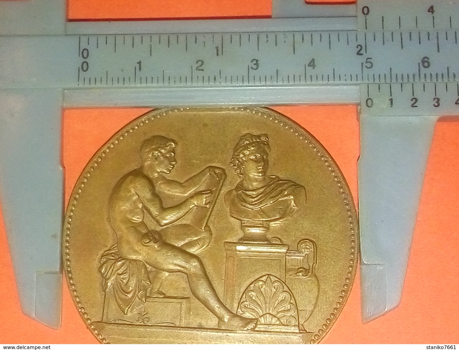 SUPERBE MÉDAILLE BRONZE 1884 DESSIN INDUSTRIEL VILLE DE PARIS 7ème ARR.  GRAVEUR J.LAGRANGE 51 Mm 62.65 Grammes - Autres & Non Classés