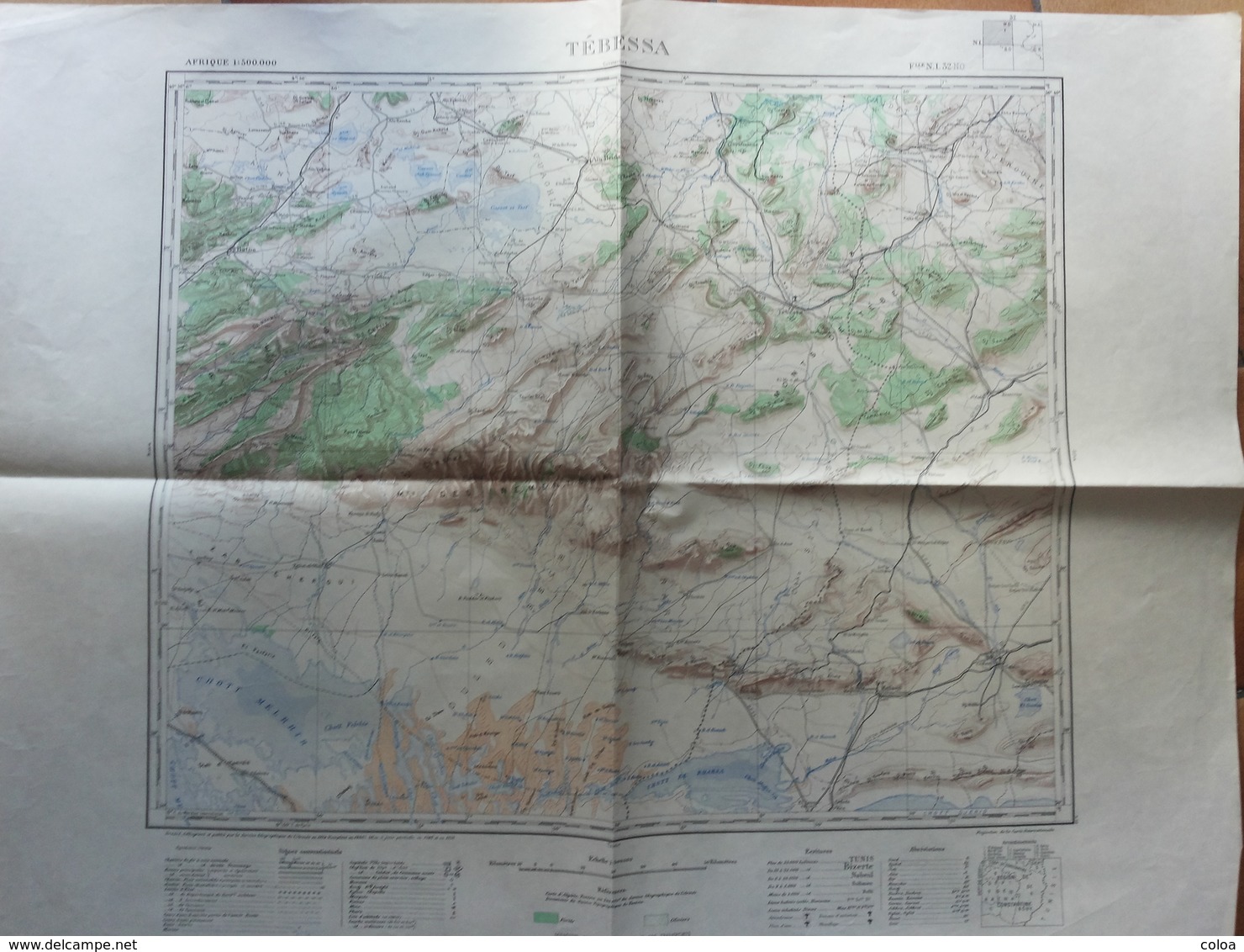 Carte Topographique TEBESSA 1958 - Cartes Topographiques