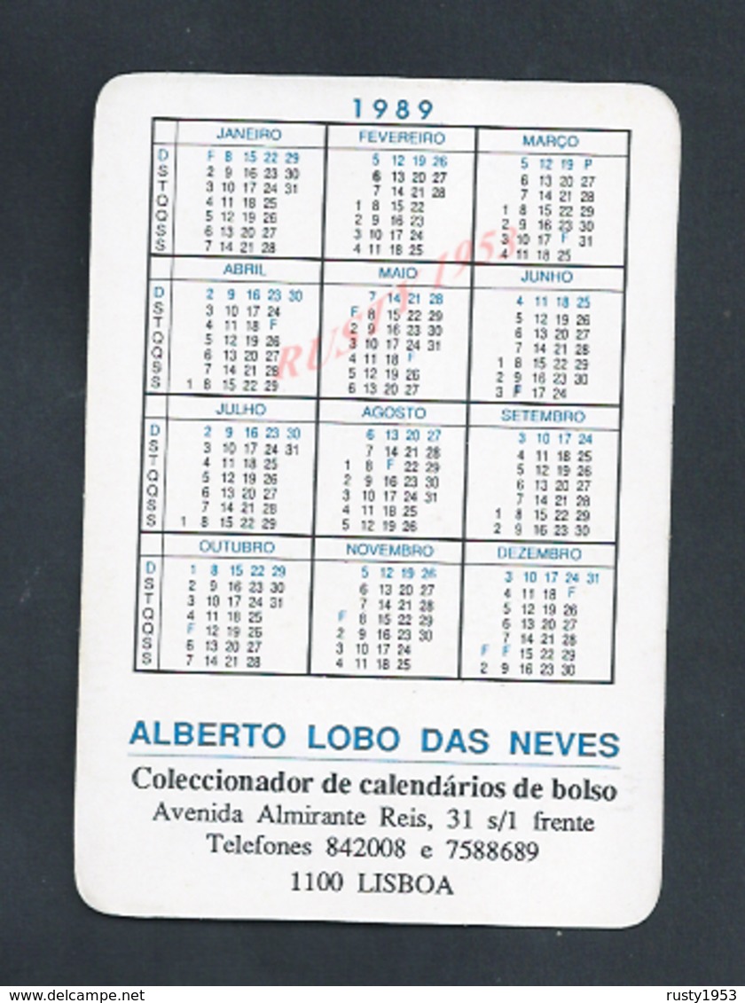 PORTUGAL MILITARIA LOT DE PETIT CALENDRIER DE NAPOLEON 1989 : - Petit Format : 1981-90