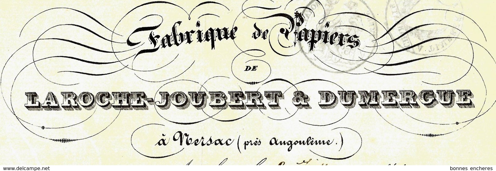 1841 A LA GARDE DE DIEU LETTRE DE VOITURE ROULAGE ENTETE LAROCHE JOUBERT DUMERGUE à Nersac Angouleme V.HISTORIQUE - 1800 – 1899