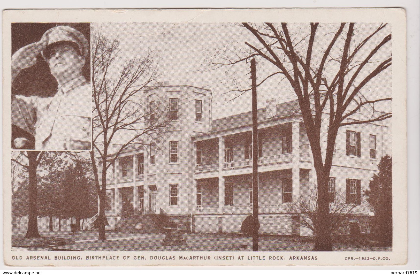 Etats-unis  Arsenal Building Birthplace Of Gen Douglas Mac Arthur Inset At Little Rock - Little Rock