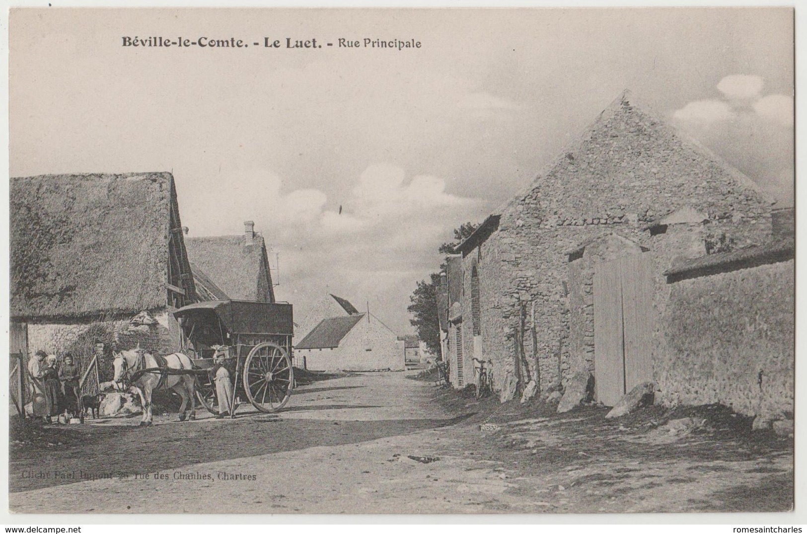 CPA 28 BEVILLE LE COMTE Le Luet - Rue Principale - Andere & Zonder Classificatie