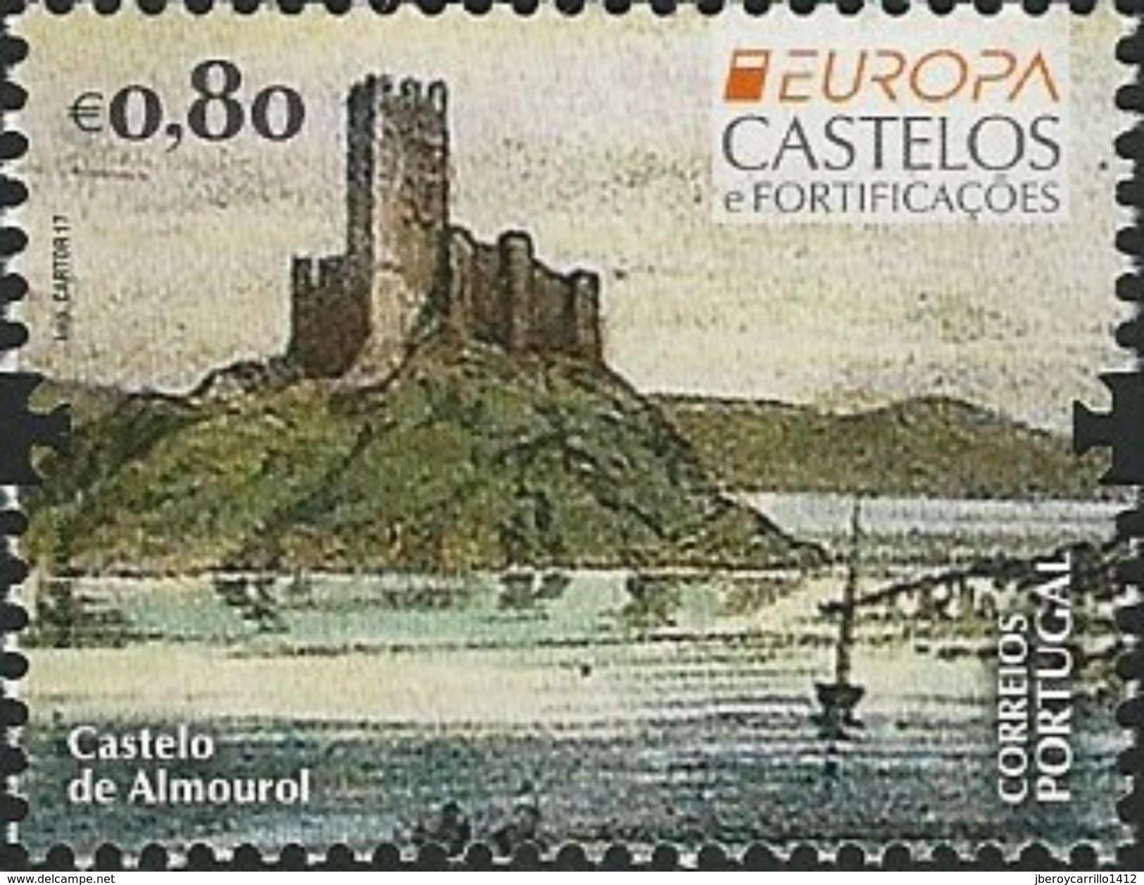 PORTUGAL// PORTOGALLO -EUROPA-CEPT 2017.-"CASTILLOS -CASTLES -SCHLÖSSER"-SERIE De 1 V. - 2017