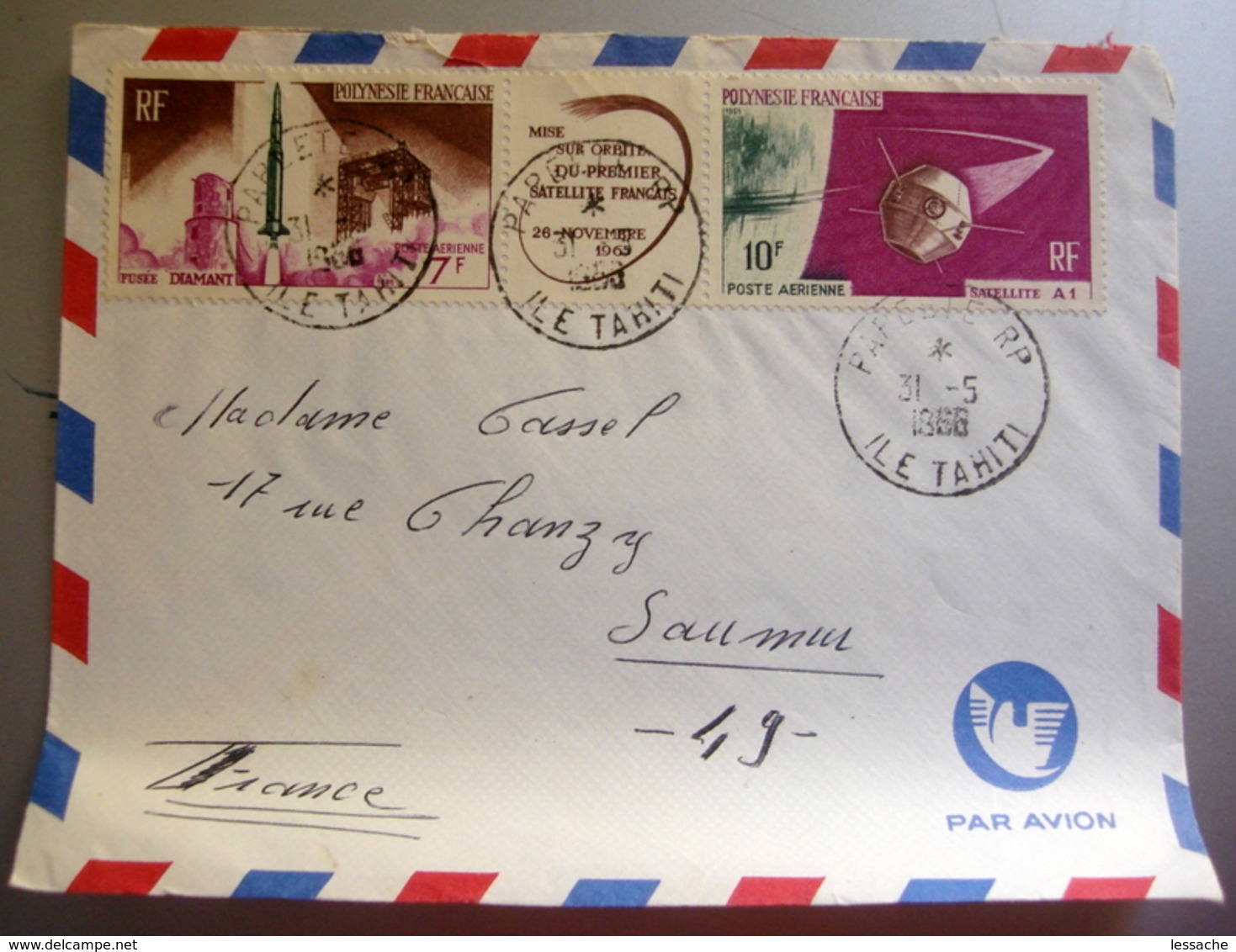 Enveloppes Timbrée Polynesie Française 1966 - Lettres & Documents