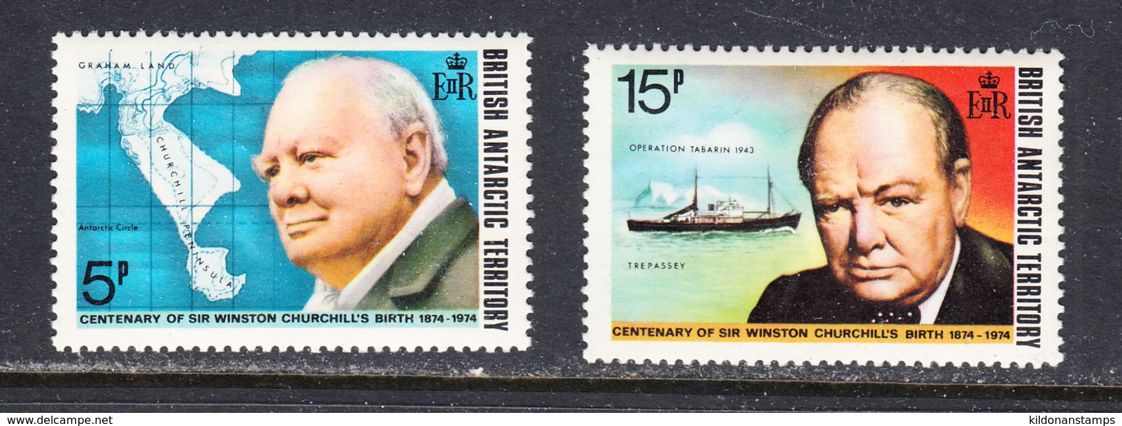 British Antarctic Territory 1974 Mint No Hinge, Sc# 62-63,SG - Unused Stamps