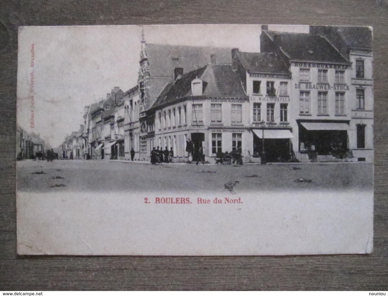 Cpa Roulers Roselaere - Rue Du Nord - Drukkerij Imprimerie De Brauwer-Stock - Edit. Nahrath Bruxelles - 1901 - Roeselare