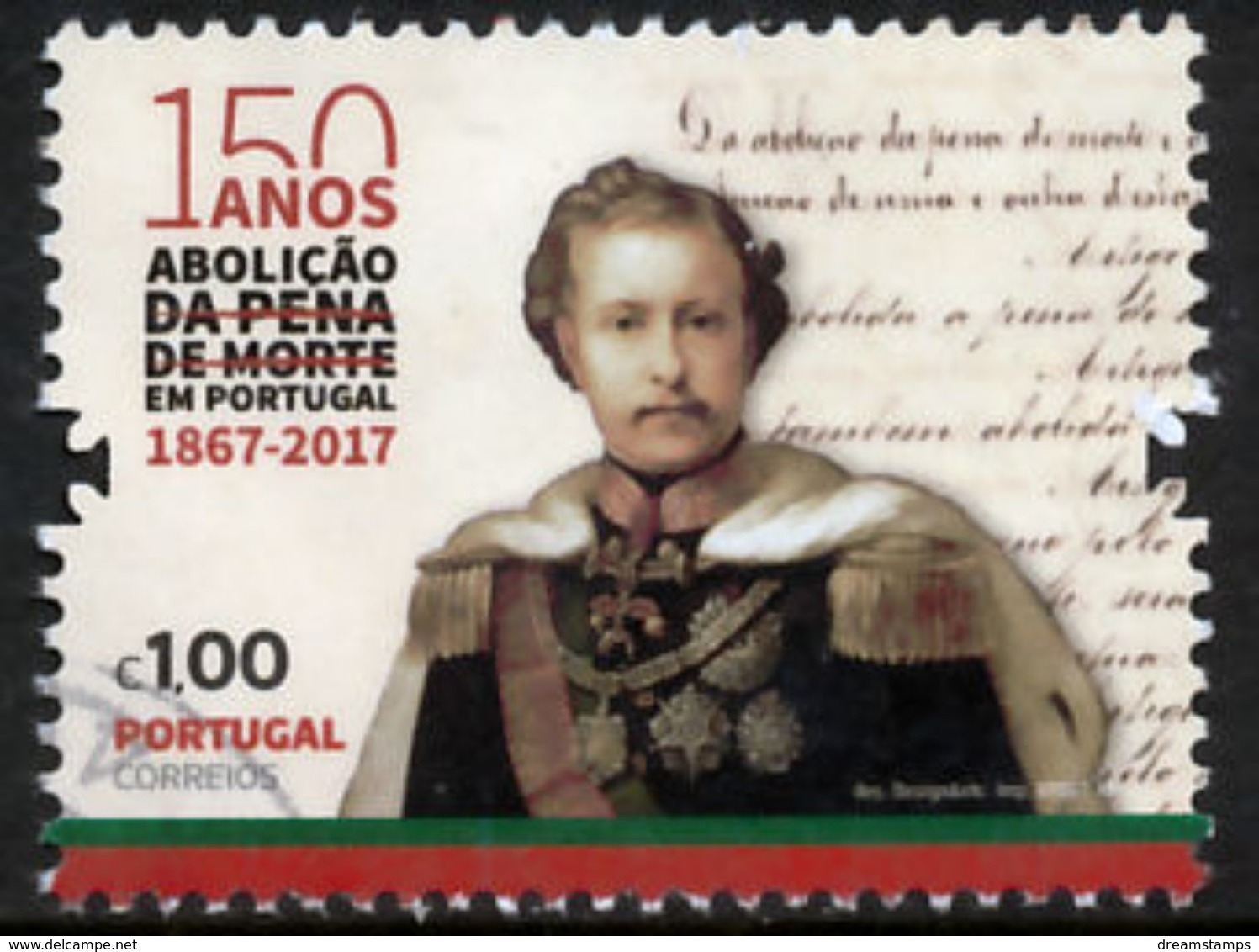 !										■■■■■ds■■ Portugal 2017 AF#4857ø 150 Years Abolition Of The Death Penalty Human Rights Nice Stamp VFU (k0048) - Usati