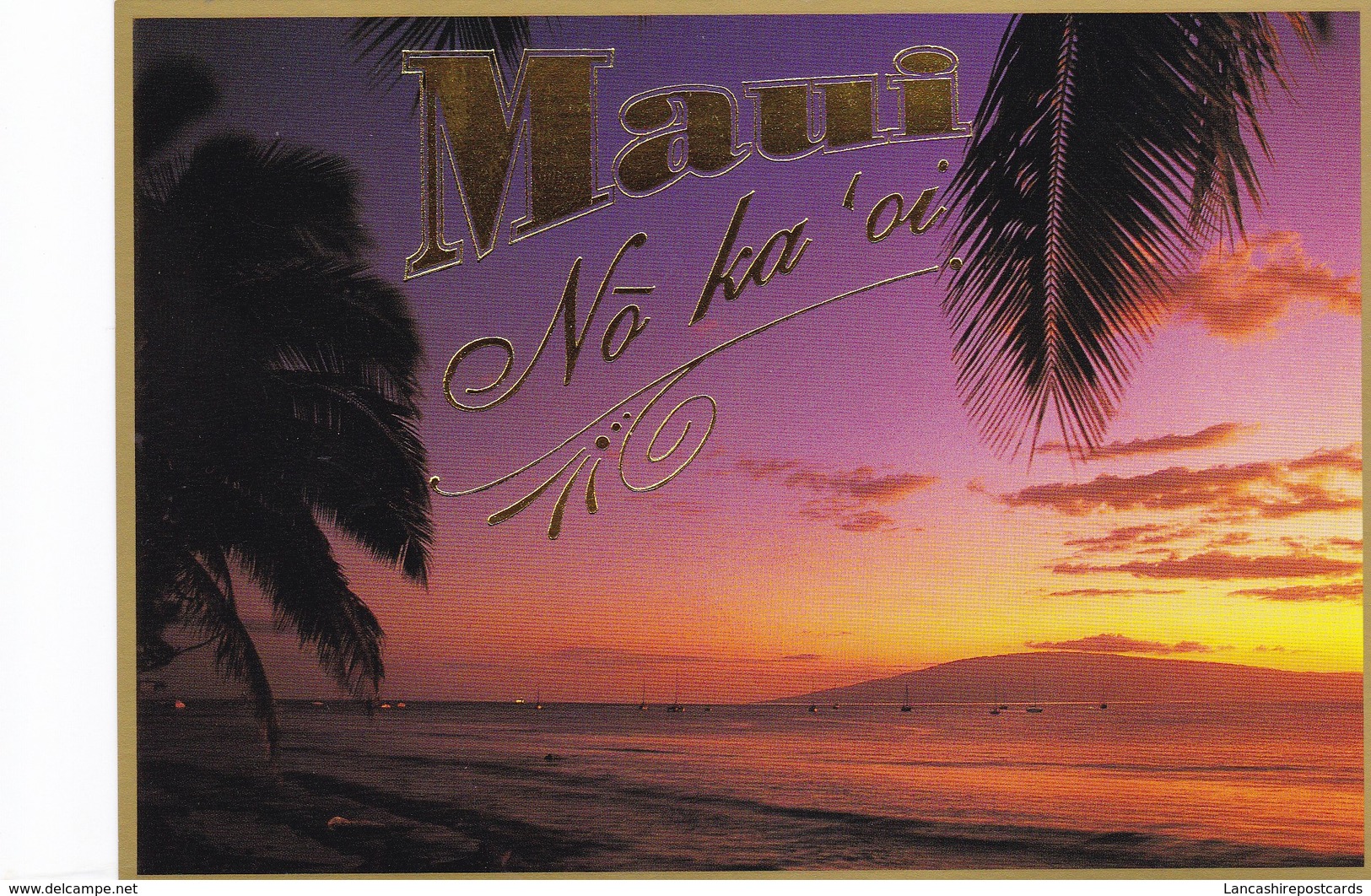 Postcard Maui Sunst View Off Lahaina My Ref  B22562 - Maui