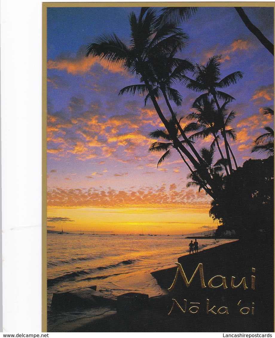 Postcard Maui As The Sun Sets Over Lahaina My Ref  B22563 - Maui