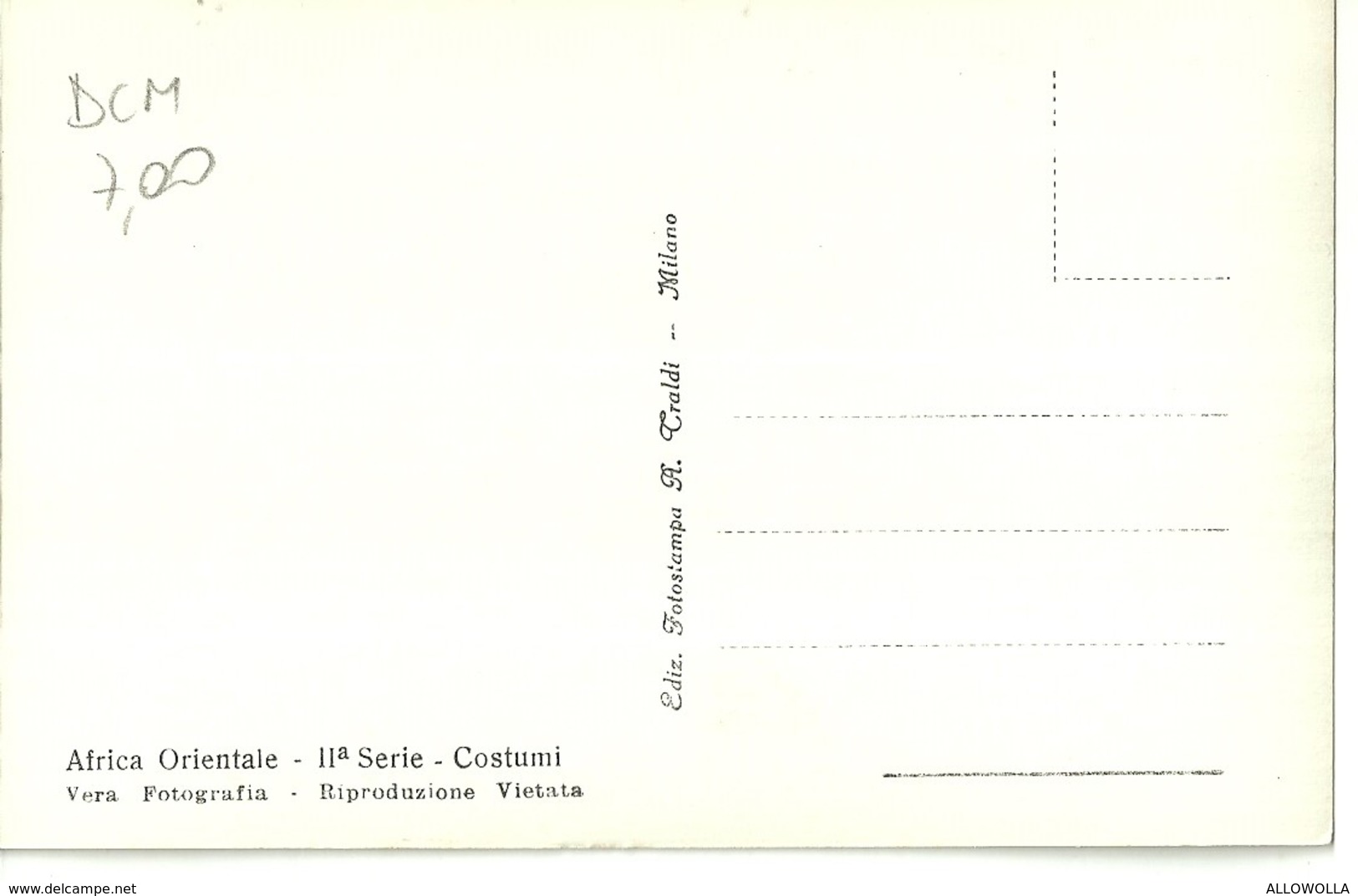 608 " AFRICA ORIENTALE ACCAMPAMENTO DI PASTORI HABAB" CART ANIM NON SPED. - Unclassified