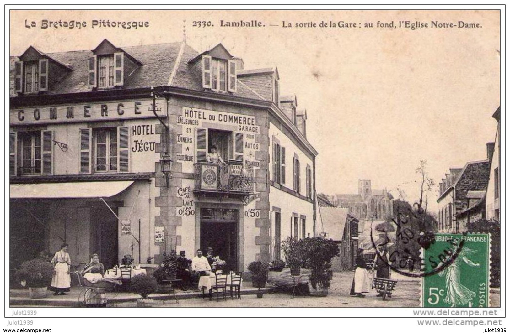 LAMBALLE ..-- 22 . COTES  D' ARMOR ..-- Sortie De La GARE . Vers PARIS . Voir Verso . - Lamballe