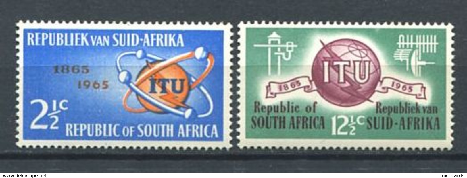 227 SUD AFRIQUE 1965 - Yvert 294/95 - Telecom Embleme Satellite - Neuf **(MNH) Sans Trace De Charniere - Neufs
