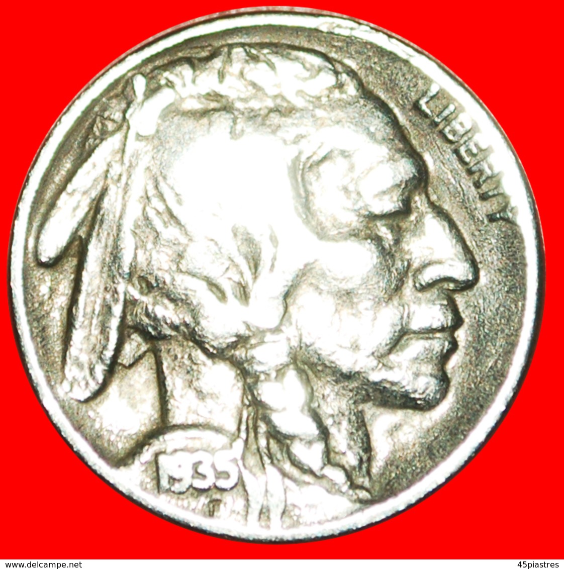 √ INDIAN HEAD (1913-1938): USA ★ 5 CENTS 1935 BLACK DIAMOND (1893-1915)!  LOW START ★ NO RESERVE! - 1913-1938: Buffalo