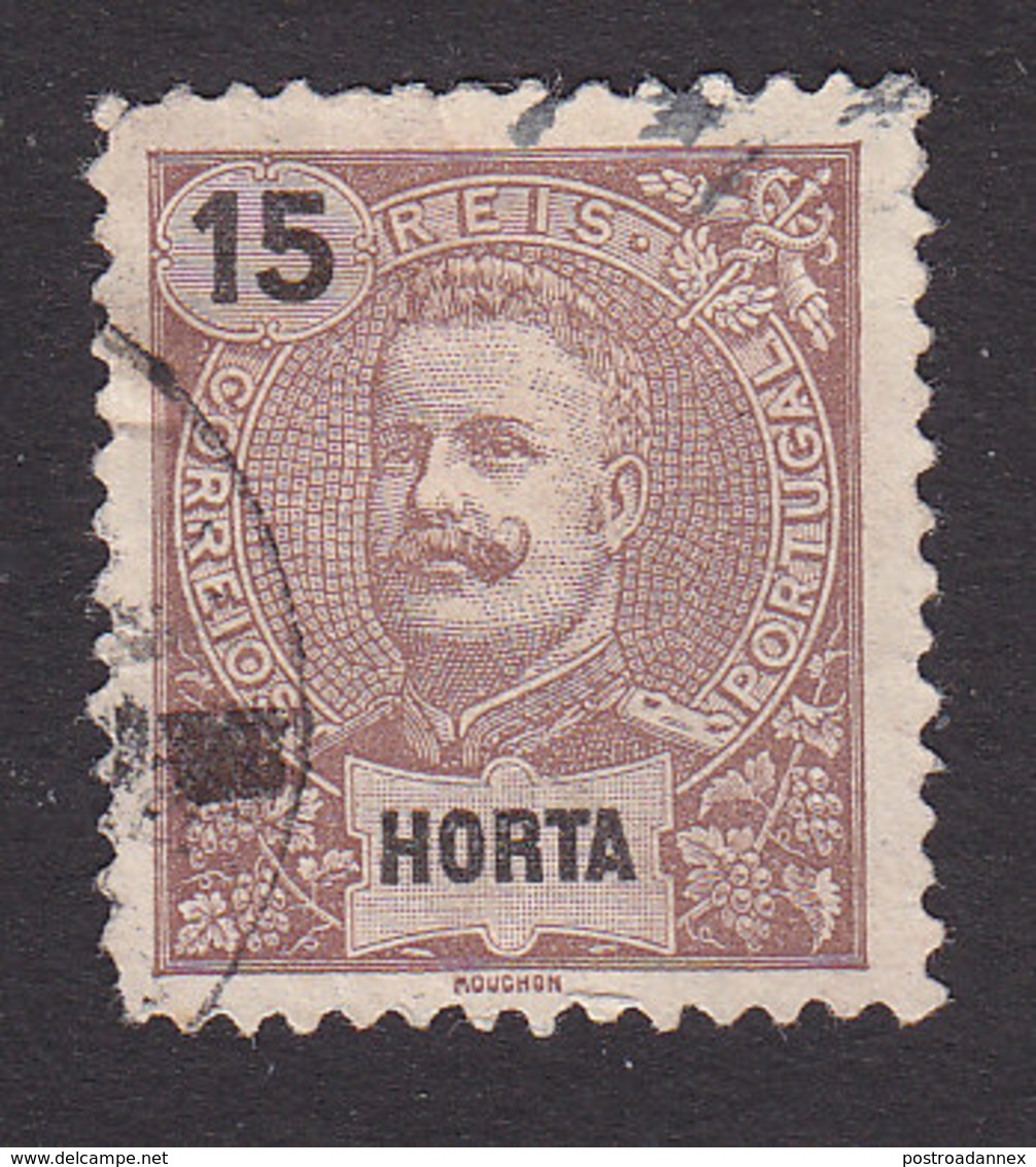 Horta, Scott #16, Used, King Carlos, Issued 1897 - Horta