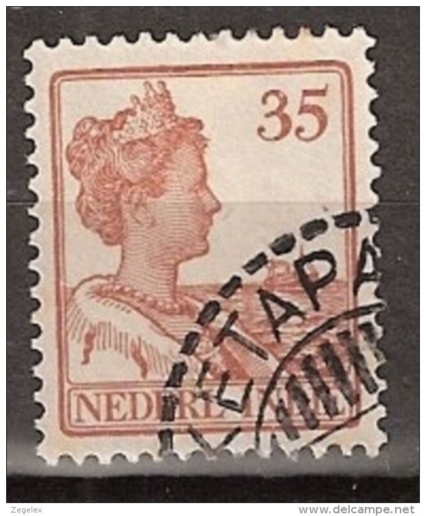 Ned Indie 1913 Kortebalkstempel KETAPANG - Rare!(80 Pnt)  Op Wilhelmina NVPH 127 Gestempeld/cancelled - Nederlands-Indië