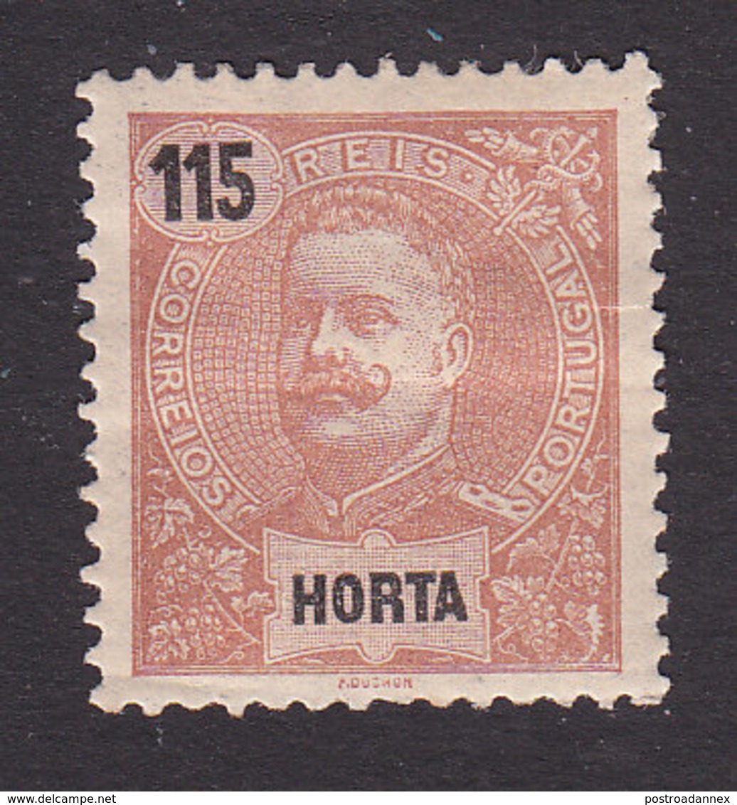 Horta, Scott #28, Mint Hinged, King Carlos, Issued 1897 - Horta